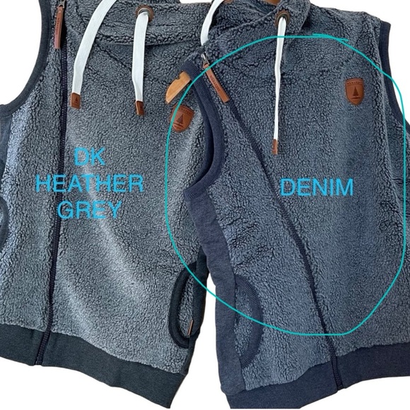 NWT Wanakome Denim Zoe Sherpa Hoodie Vest